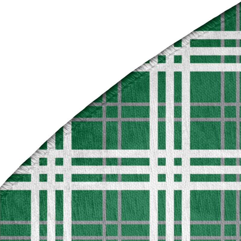 Plaid Indoor Rug, Round 5'