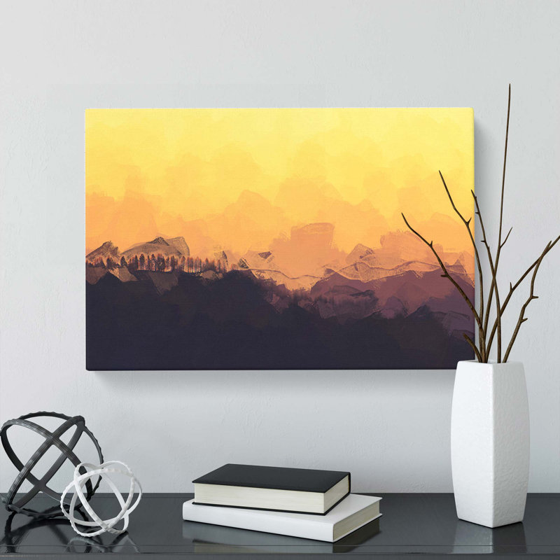 Sunset View In Abstract - Wrapped Canvas, 40cm H x 60cm W x 3cm D