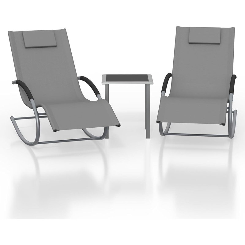 Chaise longue d'extérieur, Gris
