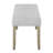 1Pc Contemporary Upholstered Dining Bench Beige Gray Finish Dining Room Living Room Wooden Furniture