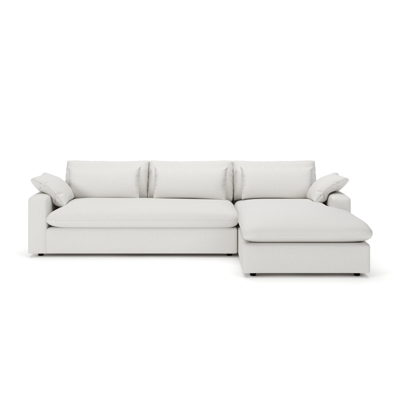 Canapé modulaire 2 pièces Remy, Orienté à droite, Natté Macarena beige