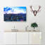 Melbourne Australia Skyline At Dusk In Abstract - Wrapped Canvas Print-55310101