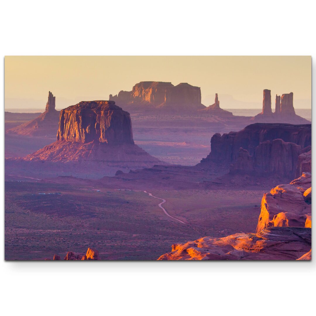 Leinwandbild Monument Valley bei Sonnenuntergang