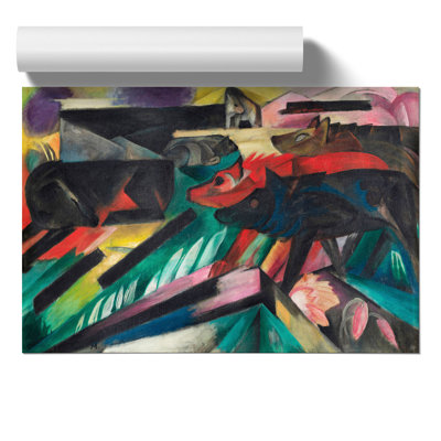 The Wolves by Franz Marc - Frameless Print