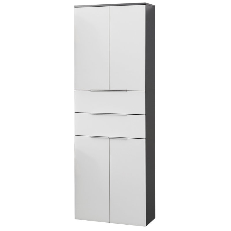 Kara Bathroom Storage, Anthracite body/White front