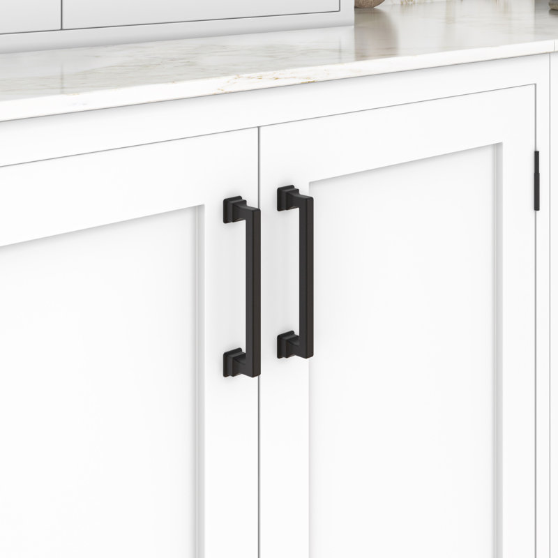 Matte Black Transitional Handle with Mounting Hardware
