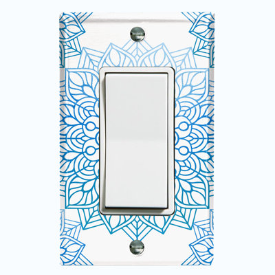 Patterned 1 - Gang Toggle Light Switch Standard Wall Plate