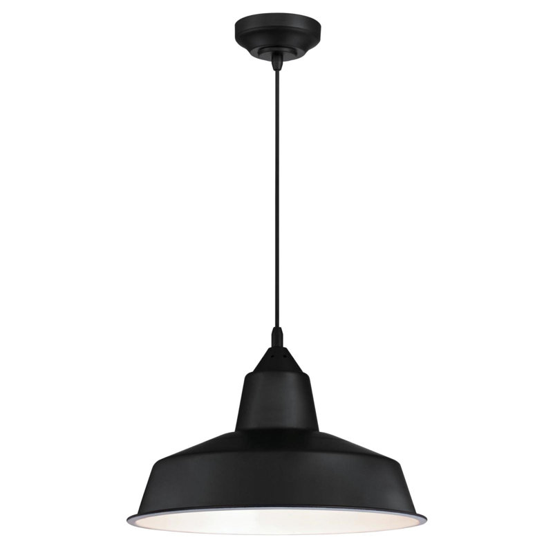 Luminaire suspendu en forme de dôme à 1 lumière DEL Osino, L 16 po