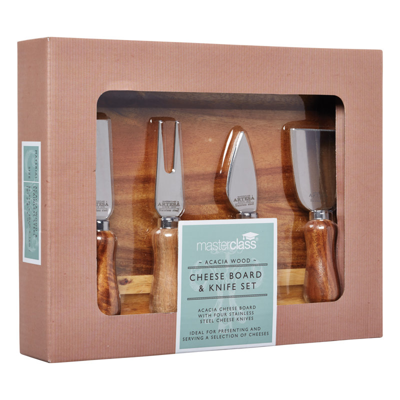 5 Piece Acacia Wood Chopping Board Set