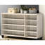 Armoire à chaussures 3 portes en chêne gris poussiéreux avec 6 tablettes réglables et une structure robuste de qualité fiable