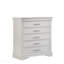 Commode moderne 5 tiroirs en bois blanc