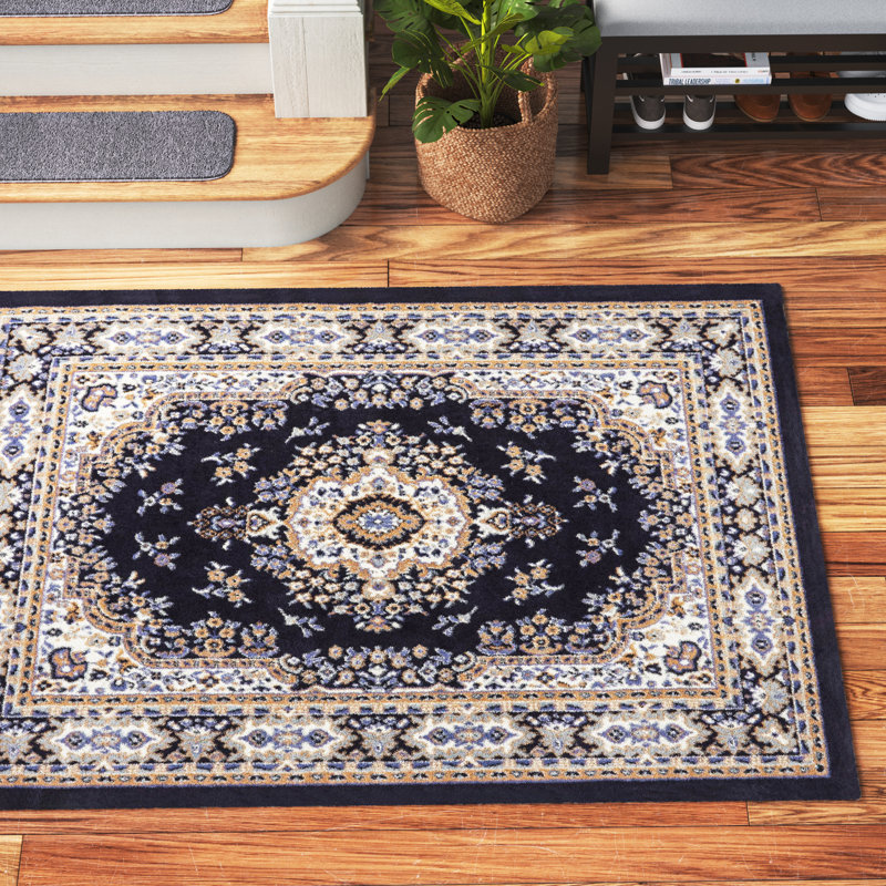 Tapis oriental bleu marine Modena, Rectangle 3 pi 7 po x 5 pi 2 po