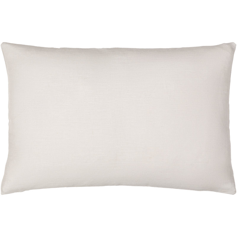Saweres Linen Solid Pillow Cover & Insert Lumbar Polyester, Light Beige