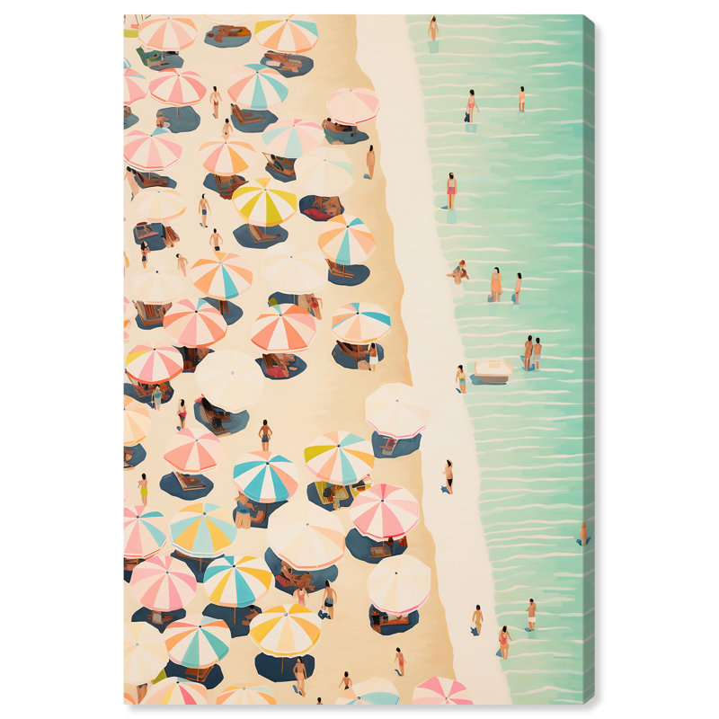 Beach Coastline Fun Canvas Wall Art, 30" x 20"