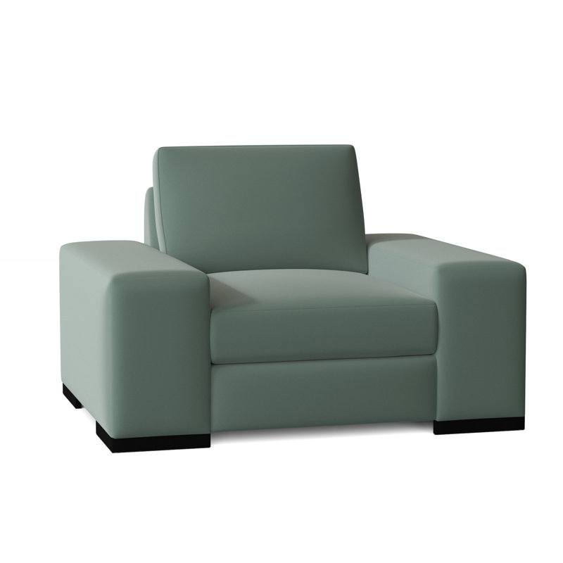 Fauteuil club Harrison, Lagon, Noir, Moyenne
