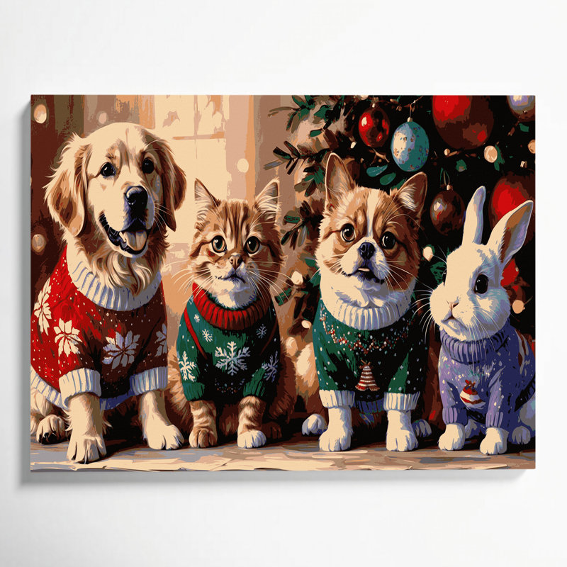 Art mural sur toile de Noël, H 11 po x l 14 po