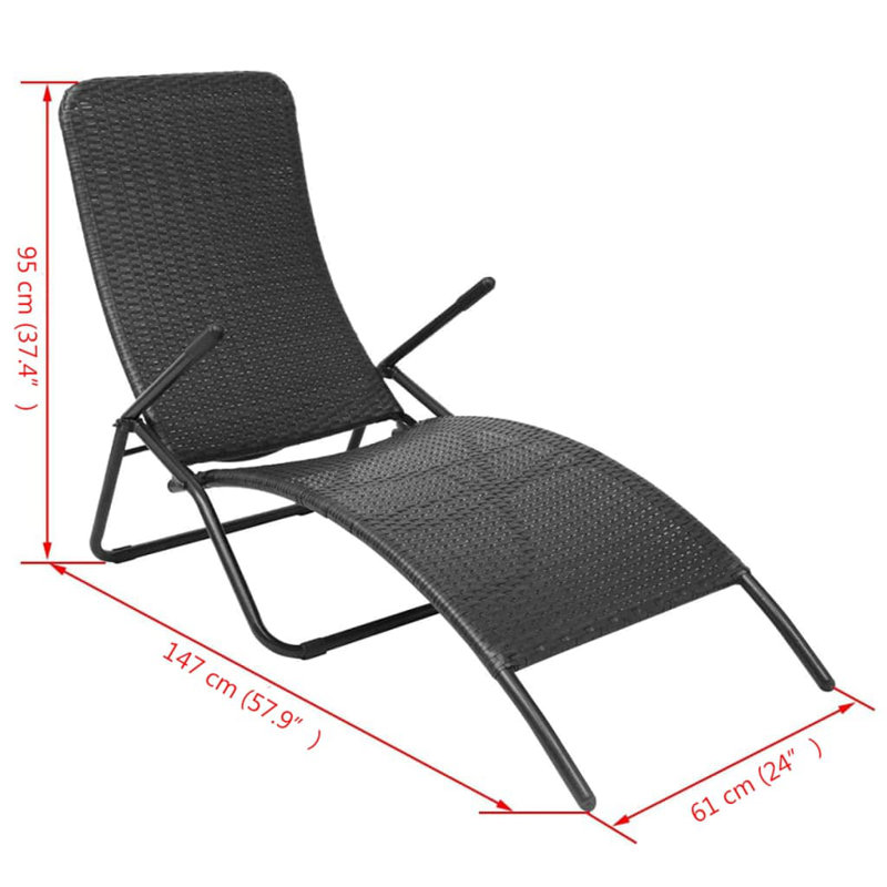 Rosamaria 147cm Long Single Chaise, Black