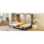 Grand lit escamotable mural de style moderne avec lumières DEL-1895396467