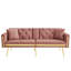 174cm Velvet Convertible Sofa-1666014826