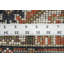 Tapis de vestibule géométrique orange en laine 2x3