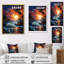 Coucher de soleil orange coloré sur fond de palmiers III - décoration murale florale-1480983791-1480983571