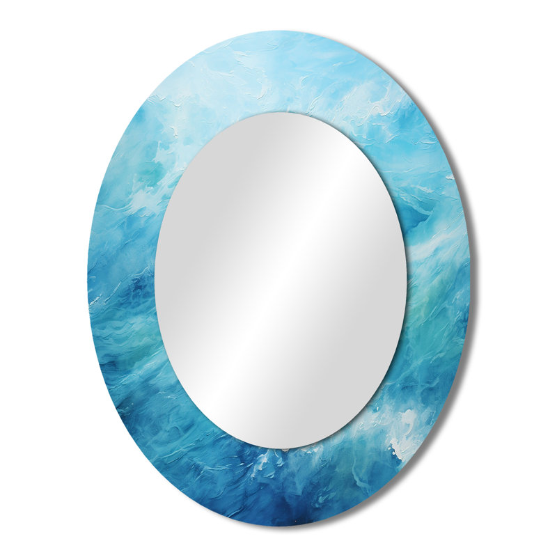 Miroir mural azur bleu lagon bleu azur, 43 po x 33 po
