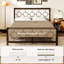 Lit plateforme en métal avec tête de lit et pied de lit Avren Vintage-1063910078-1063910076