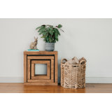 Lehigh Solid Wood Floor Shelf Nest Of Tables
