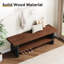 Banc de 47 po en bois massif pour hall d'entrée