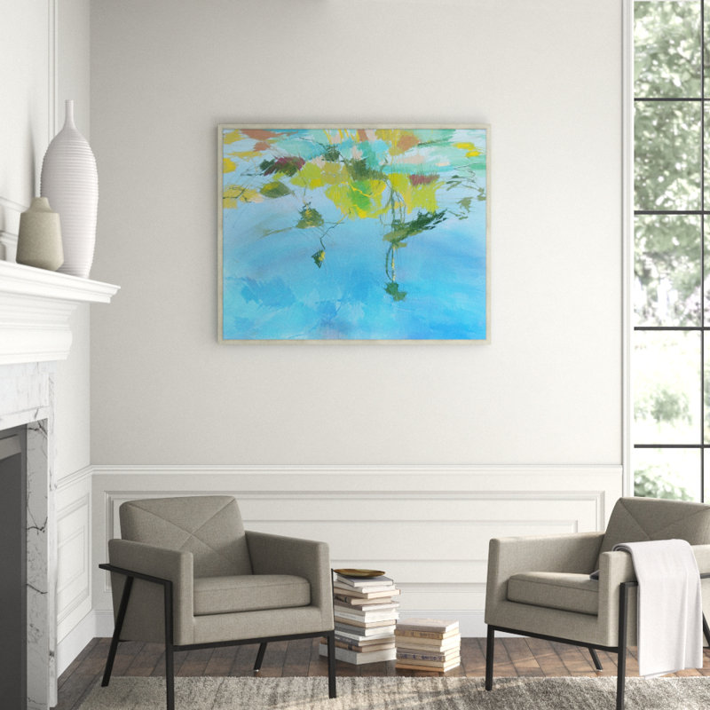 Lotus Reflecting' Framed Print on Canvas