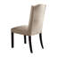 Chaise de salle à manger en lin beige 2 - Pieds patinés, revêtement doux et confortable pour le confort