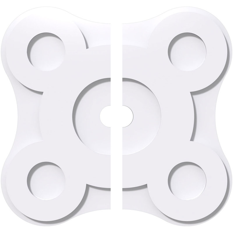 Médaillon de plafond contemporain en PVC de qualité architecturale Luna, H 1 po x l 30 po x P 30 po