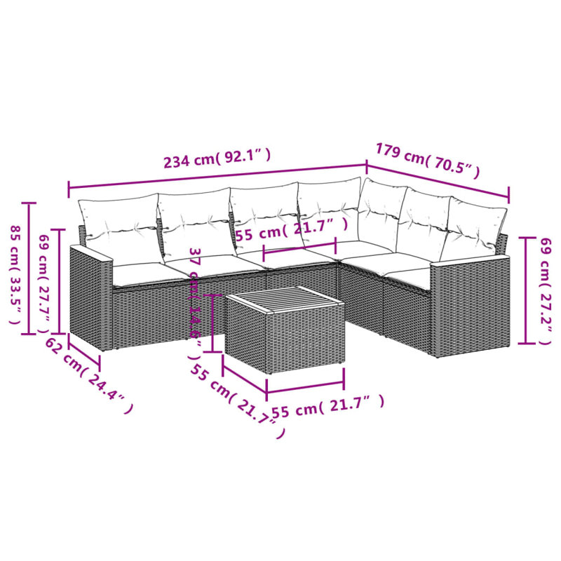 Vidaxl Garden Sofa Set