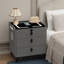 Modern 3 - Drawer Nightstand With Wireless Charging, Bluetooth Speaker, Led Night Light & Fingerprint Lock (pre-assembled)