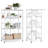 Folding Storage Shelf with Wheels 4-Tier No Assembly Organizer Shelf