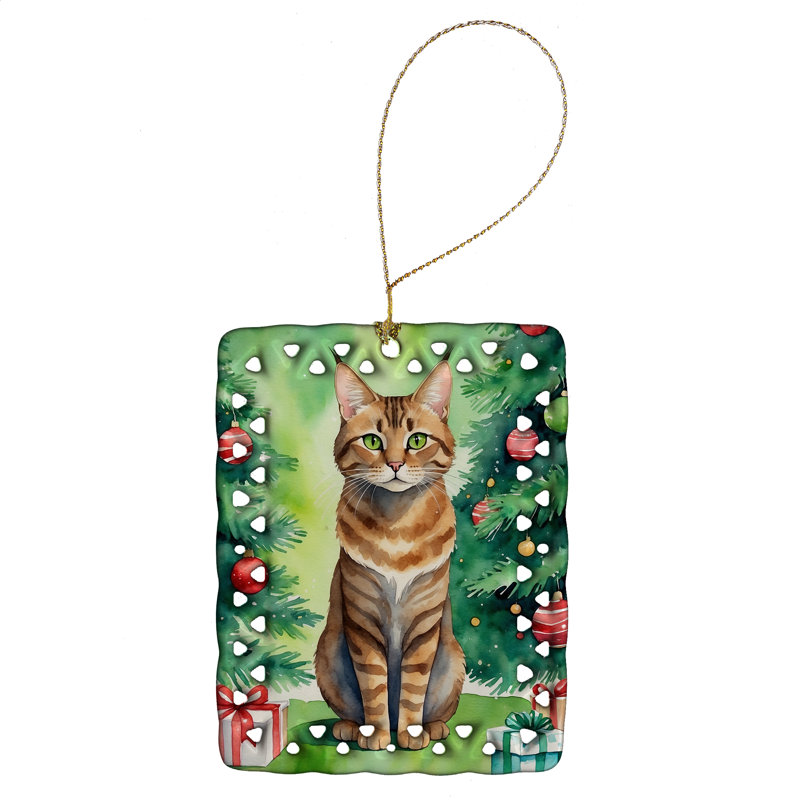 Ornement en porcelaine Sokoke, Chat Sokoke
