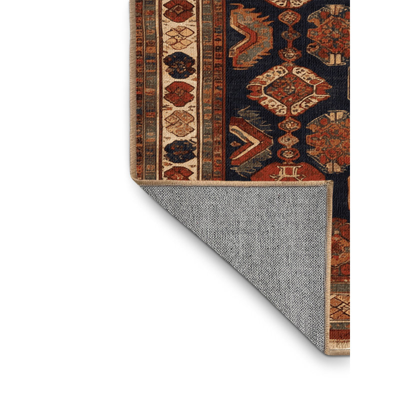 Tapis brun lavable à la machine, Carré 4 pi