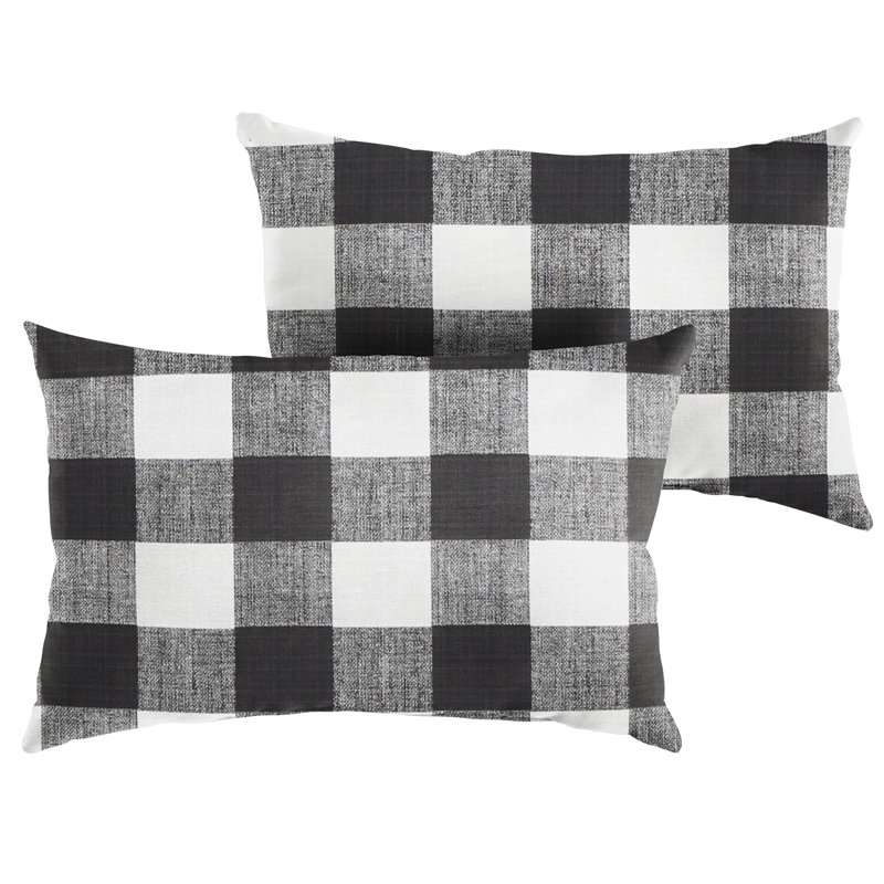 Banbridge Buffalo Indoor/Outdoor Lumbar Pillow, 13" x 20"