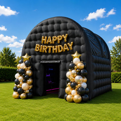 Tente de fête gonflable avec ventilateur, pavillon d'extérieur de style boîte de nuit pour les soirées disco, les anniversaires, les mariages et les célébrations, lumières non incluses