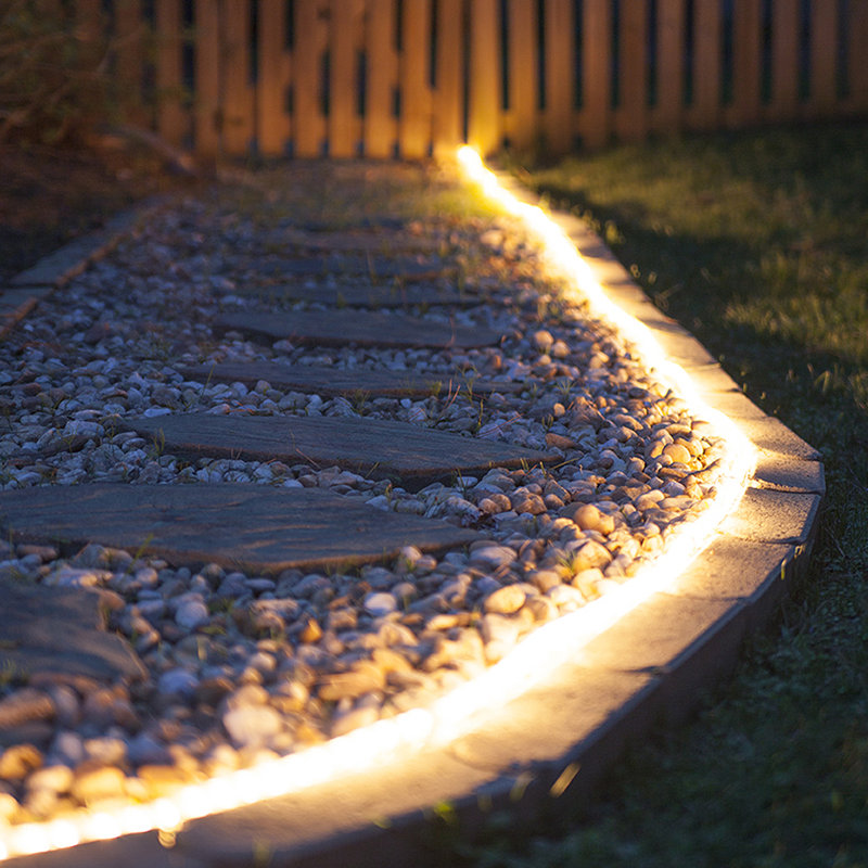 18FT 216 Light End-to-End Connectable LED Rope Lights, Warm White