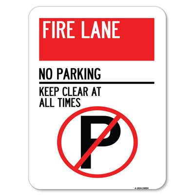 Fire Lane - Pas de stationnements, gardez votre espace libre en tout temps (sans symbole de parc) / 24004