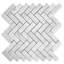 13" x 12" Marble Herringbone Mosaic Wall & Floor Tile-88770430