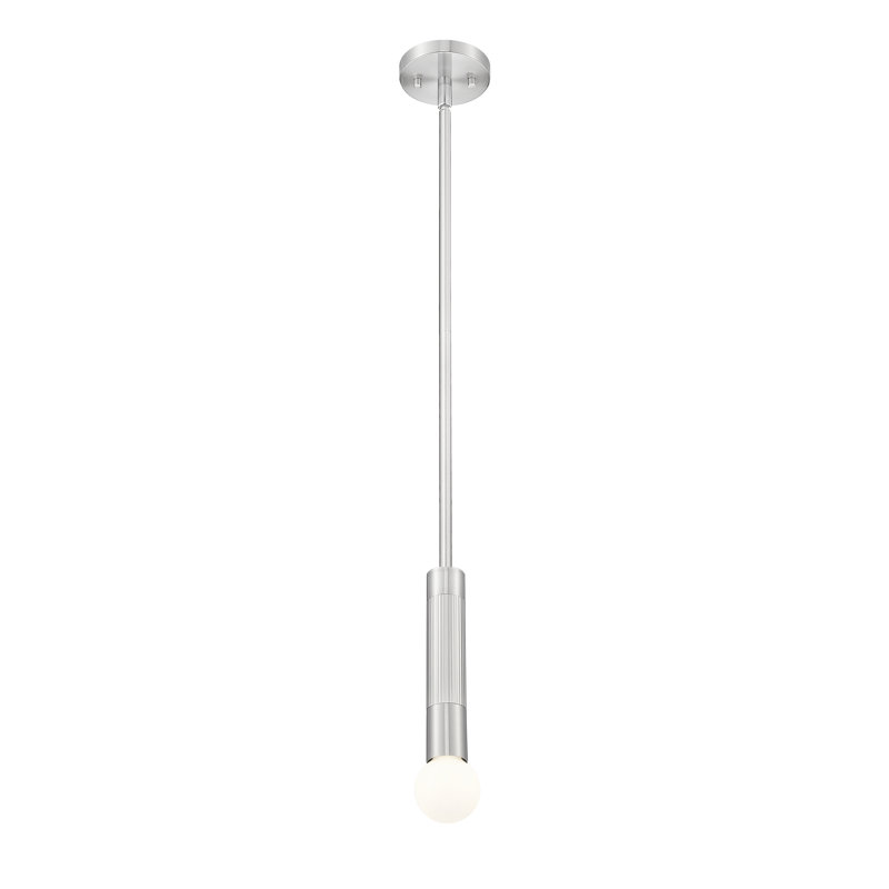 Luminaire suspendu 1 lumière Lipman, Nickel brossé