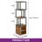 Kostaq 4-Tier Bookshelf, Multi-Functional 360° Rotating Floor Standing Bookcase-2087436124
