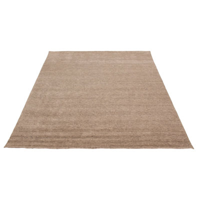 Tapis taupe en laine noué à la main 8 pi 1 po x 10 pi 1 po Kashkuli Gabbeh