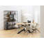 Sammie Oak Oval Metal Base Dining Table