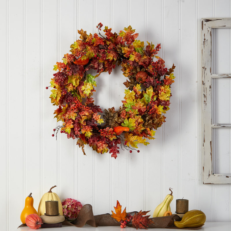 Faux Oak 32'' Wreath