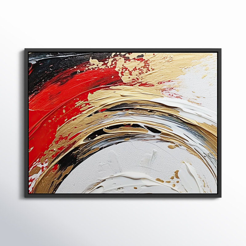 «Huntsville Spiral Fusion» sur toile, Cadre flottant noir, H 30 po x l 40 po x P 1,5 po