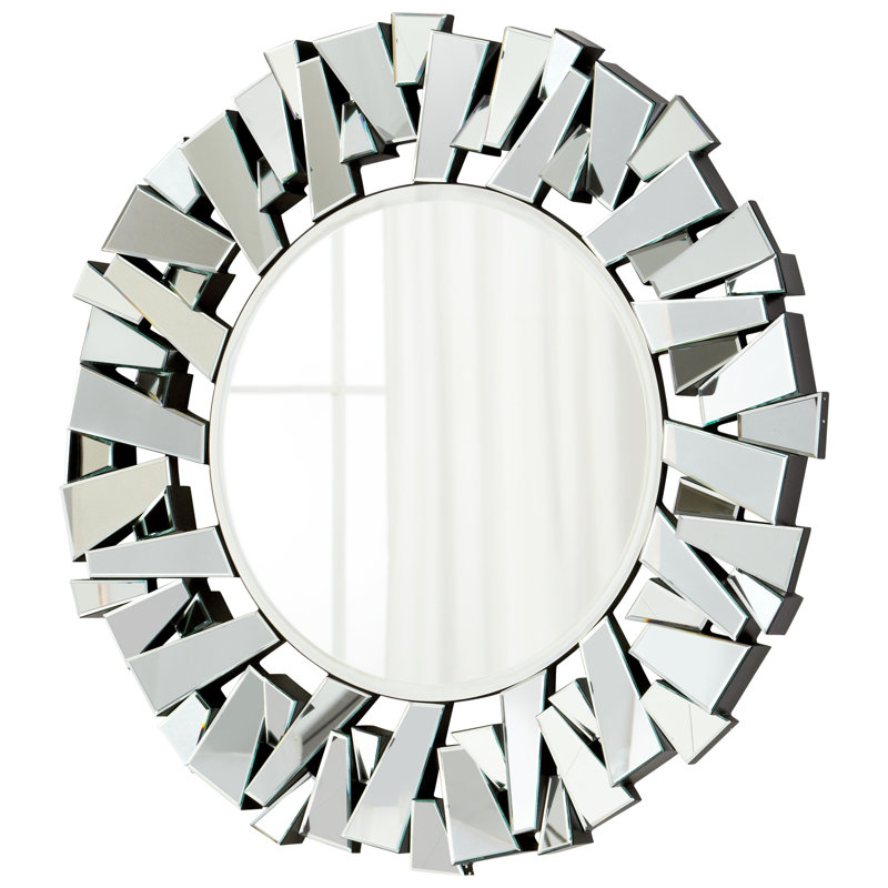 Circle Cityscape Flat Mirror