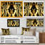 «Abstract Golden Futuristic Mask», reproduction sur toile-87371710-87371711